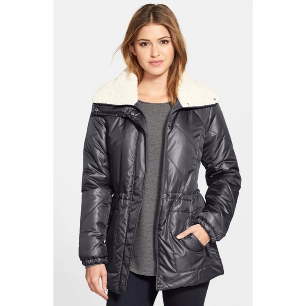 Sherpa-Lined Puffer Jacket